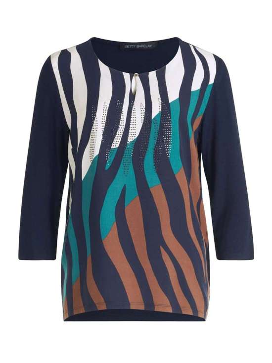 Блузка-рубашка с принтом