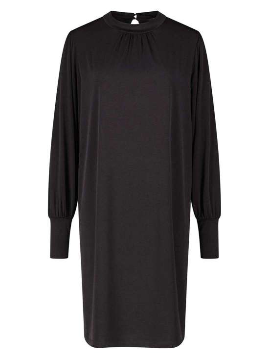 Платье из джерси с высоким воротником