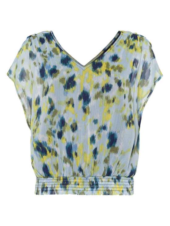 Шифоновая блузка с вырезом сзади