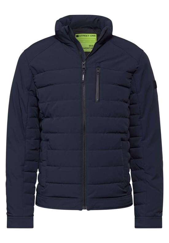 Стеганая куртка в байкерском стиле