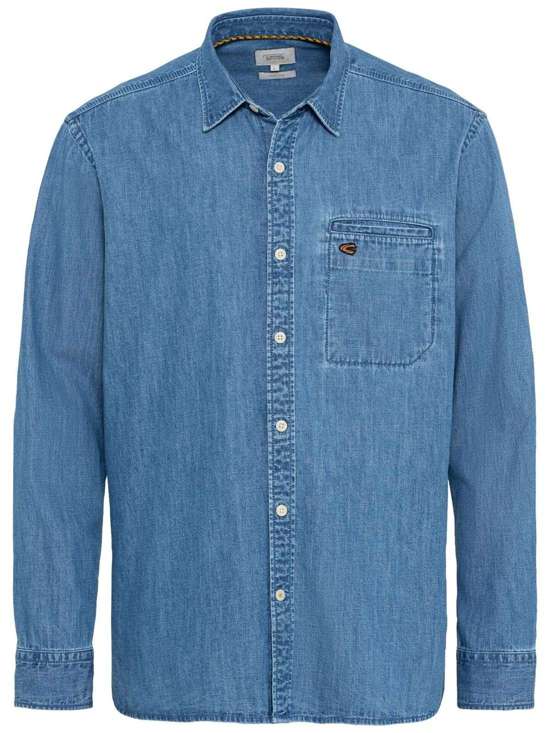 Джинсовая рубашка стандартного кроя из чистого хлопка