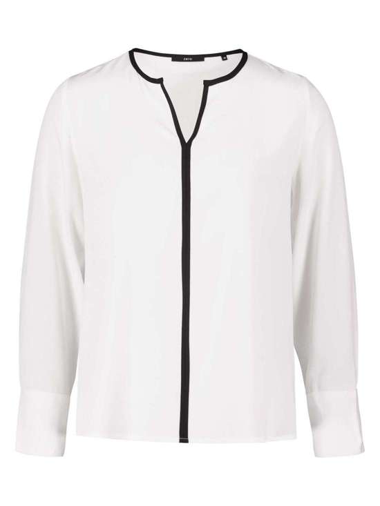 Блузка из вискозы с контрастной окантовкой