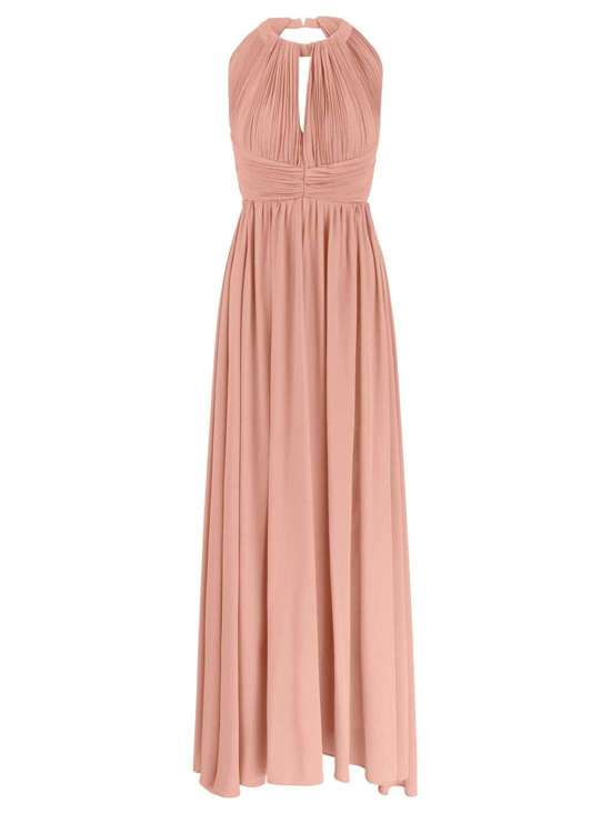 Длинное шифоновое платье