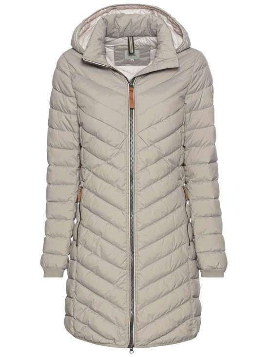 Стеганое пальто с узором елочка