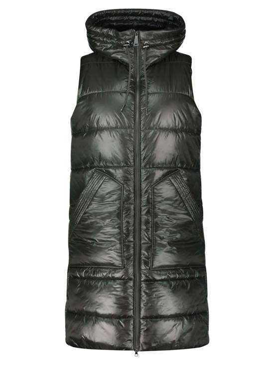 Стеганый жилет с капюшоном