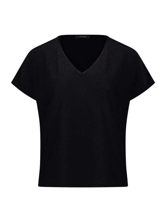 Блузка-рубашка с V-образным вырезом