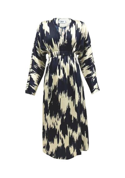 Платье миди Gini Mono Abstract Print Elascticated Waist Midi