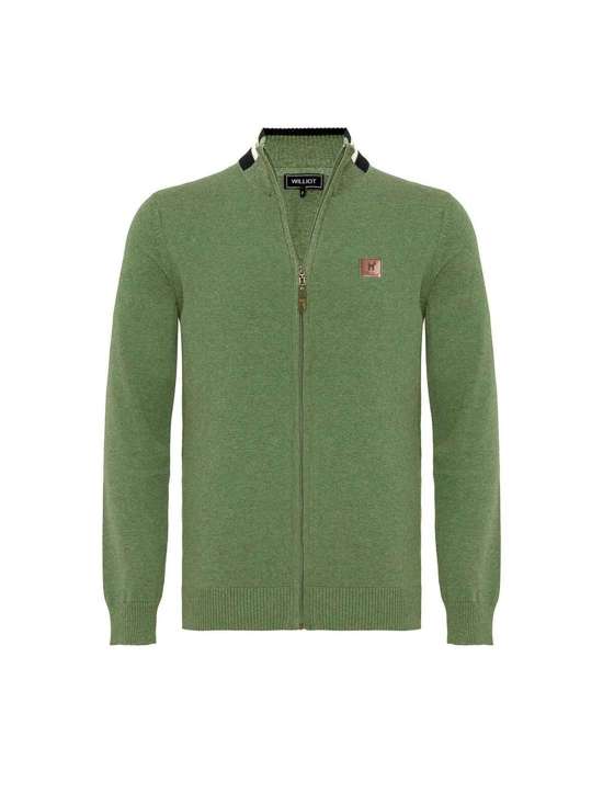 Кардиган с молнией во всю длину из рисовой сетки