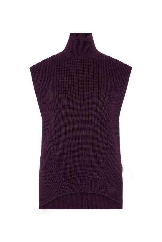 Пуловер с воротником стойкой