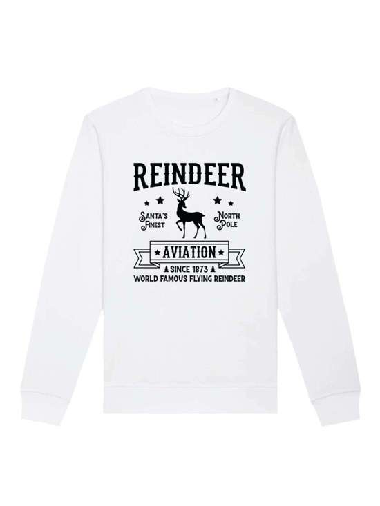 Свитшот Weihnachten Reindeer Aviation Retro Sign (GOTS)