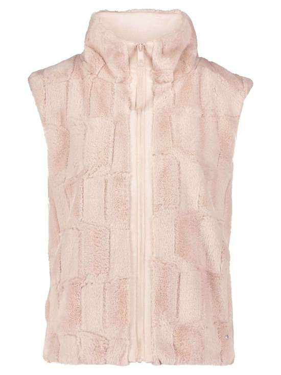 Жилет из искусственного меха с воротником-стойкой