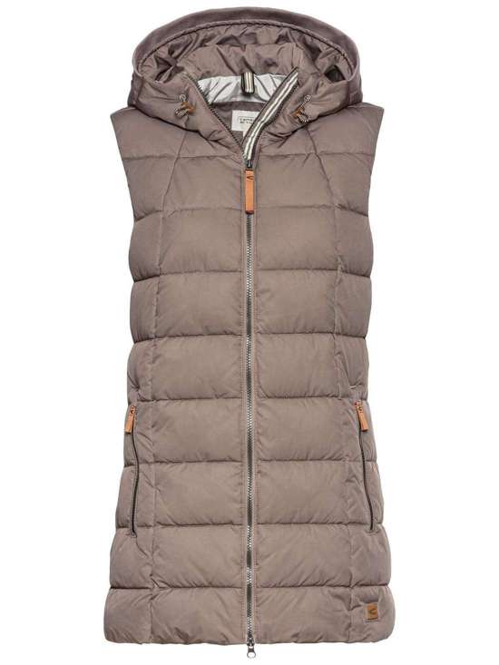 Длинный жилет с капюшоном