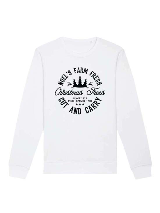 Свитшот Weihnachten Trees Farm Retro Sign (GOTS)