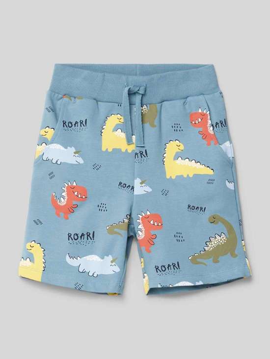 Спортивные шорты прямого кроя с узором по всей поверхности HIMMEL