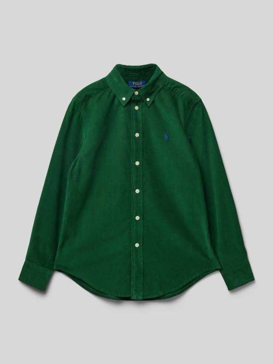 Вельветовая рубашка с воротником на пуговицах из хлопка