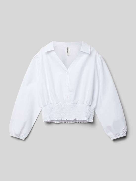 Блузка стандартного кроя со сборками