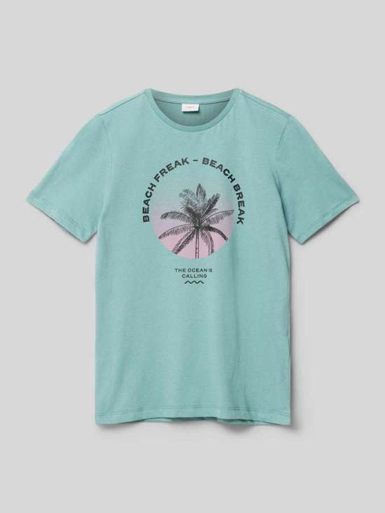 Футболка с мотивом и эффектным принтом