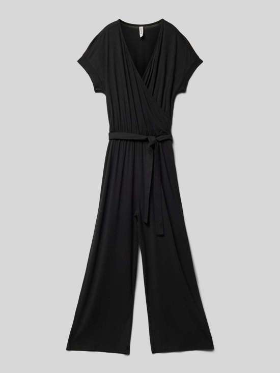 Комбинезон из смесовой вискозы с V-образным вырезом