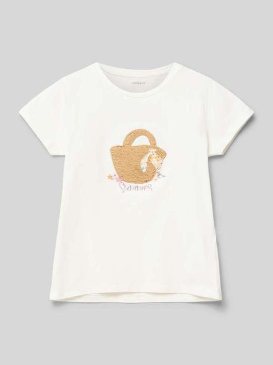 Футболка с мотивной вышивкой HATTIE