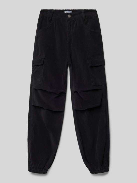 Брюки стандартного кроя с эластичными манжетами на штанинах