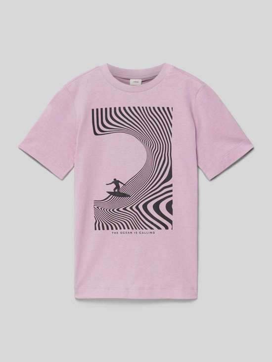 Футболка с мотивом и эффектным принтом