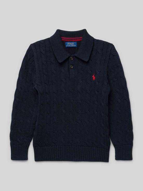 Вязаный свитер с вышивкой логотипа