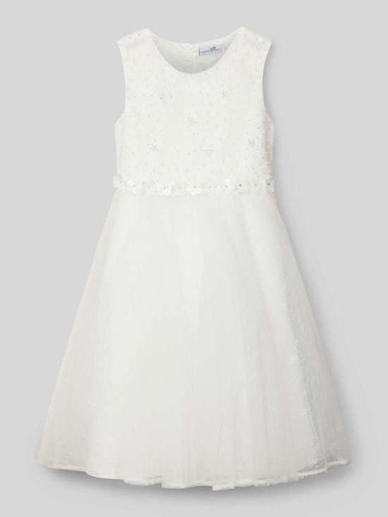 Платье с отделкой декоративным камнем