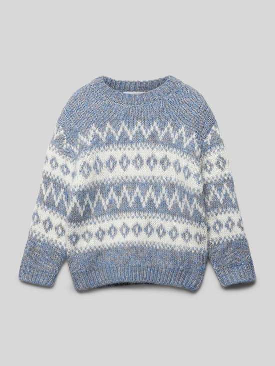 Вязаный свитер с круглым вырезом blue