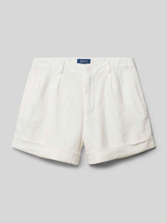 Льняные шорты с боковыми карманами