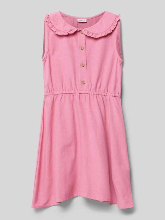 Мини-платье с короткой планкой на пуговицах