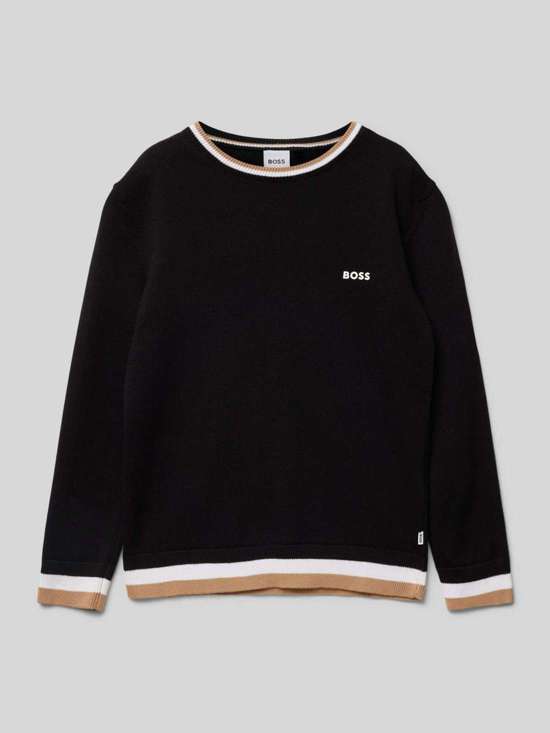 Вязаный свитер с принтом этикетки