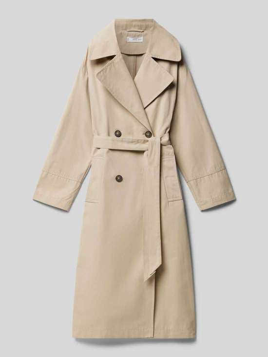 Тренч с воротником с лацканами