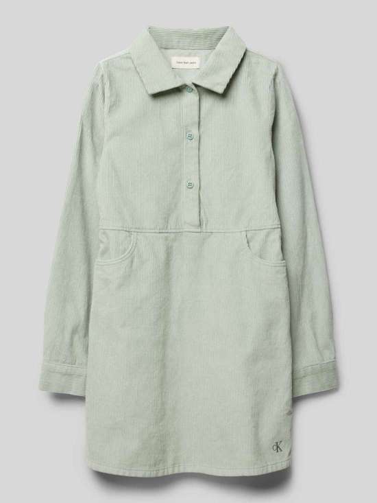 Вельветовое платье с отстрочкой-лейблом CORDUROY