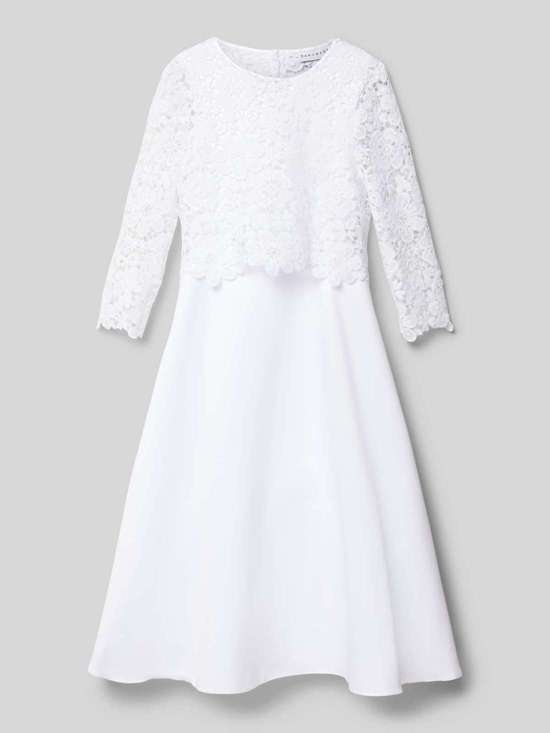 Платье длиной до колена с круглым вырезом