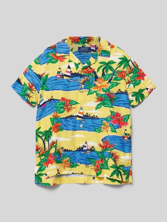 Повседневная рубашка из вискозы в цельном стиле ANDY