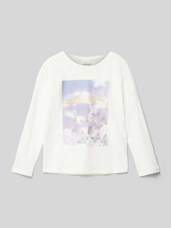 Рубашка стандартного кроя с длинными рукавами и фотопринтом