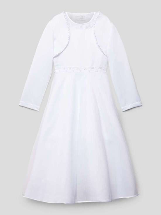 Платье длиной до колена с отделкой декоративными камнями