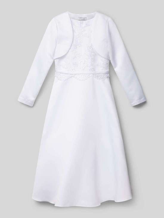 Платье для причастия с кружевной отделкой