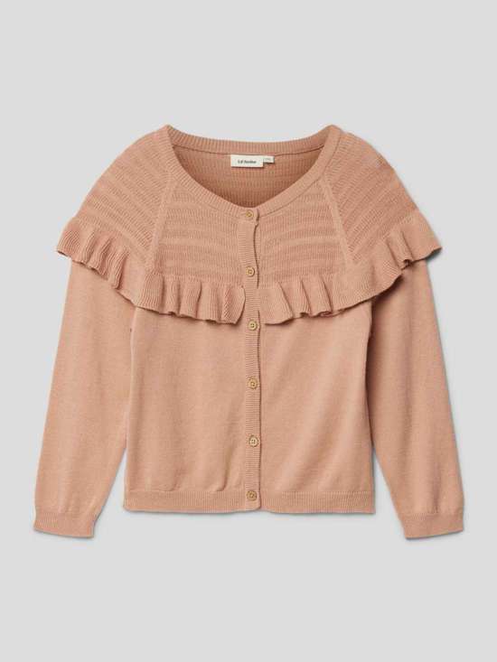 Кардиган с воланами и структурированным узором