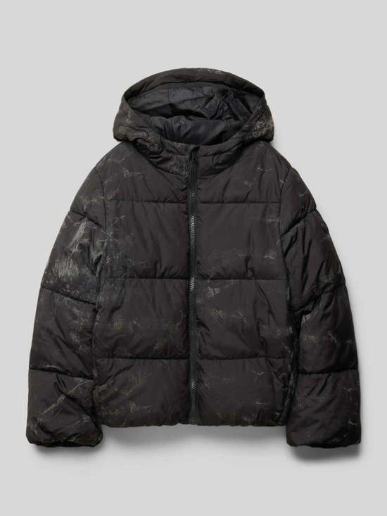 Стеганая куртка классического кроя со светоотражающим рисунком