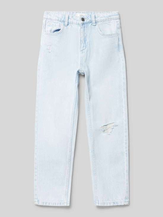 Джинсы Mom Fit в потертом виде