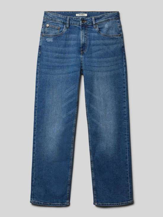 Джинсы свободного кроя с лейблом