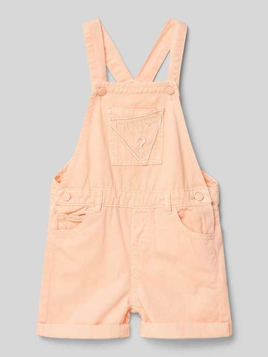 Комбинезон однотонного цвета с отстрочкой лейблов