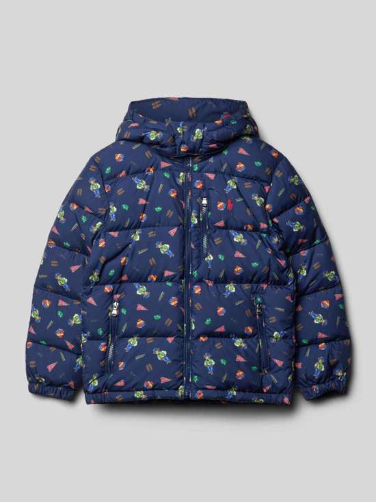 Стеганая куртка с вышивкой логотипа POLO BEAR