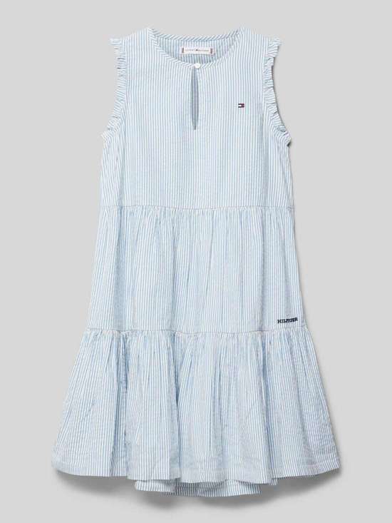 Платье миди с полосатым узором