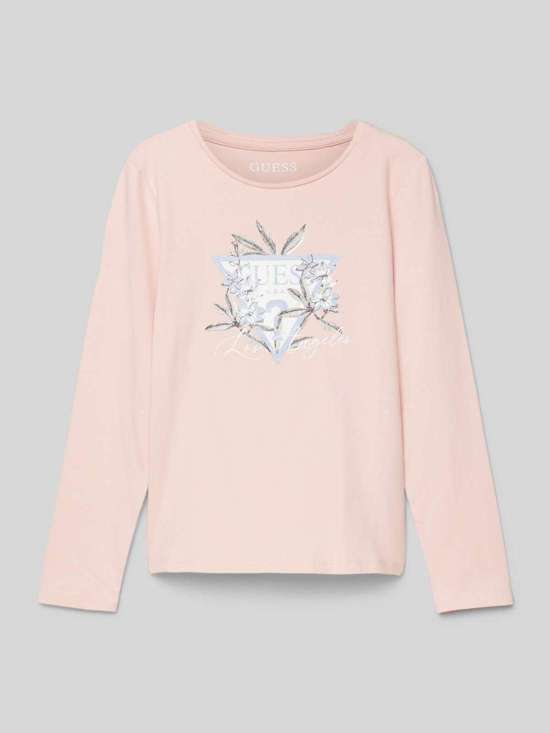 Рубашка с длинными рукавами и круглым вырезом