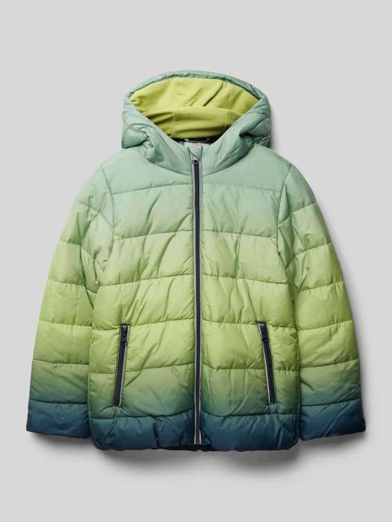 Стеганая куртка с карманами на молнии