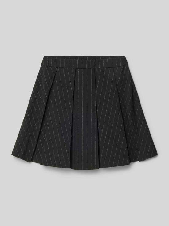 Плиссированная юбка А-силуэта с эффектными полосками из пряжи