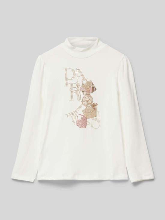 Длинный рукав с отделкой стразами