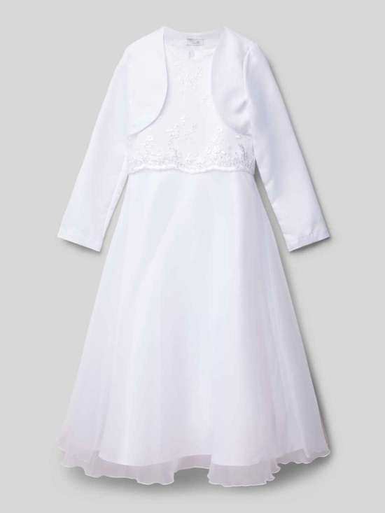 Платье для причастия с кружевной отделкой